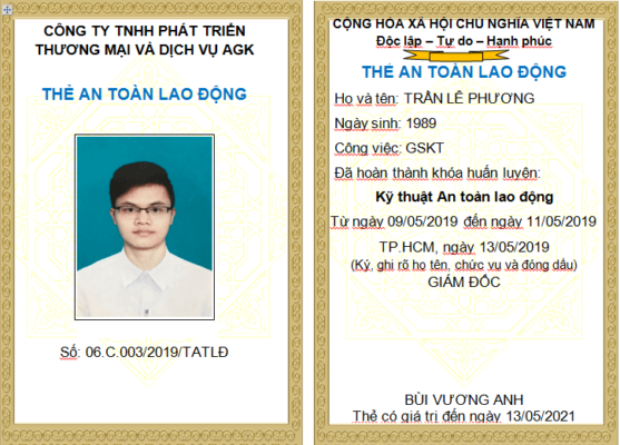 Thẻ an toàn nhóm 3