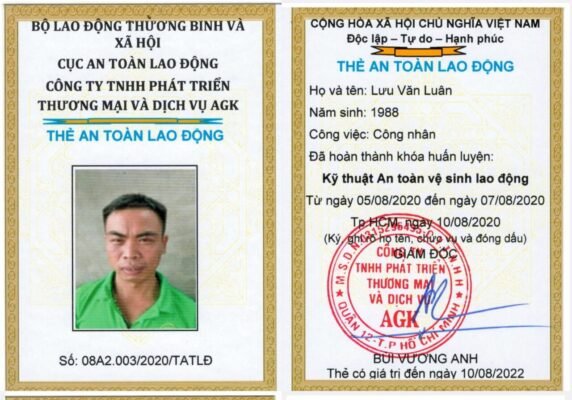 Thẻ an toàn lao động